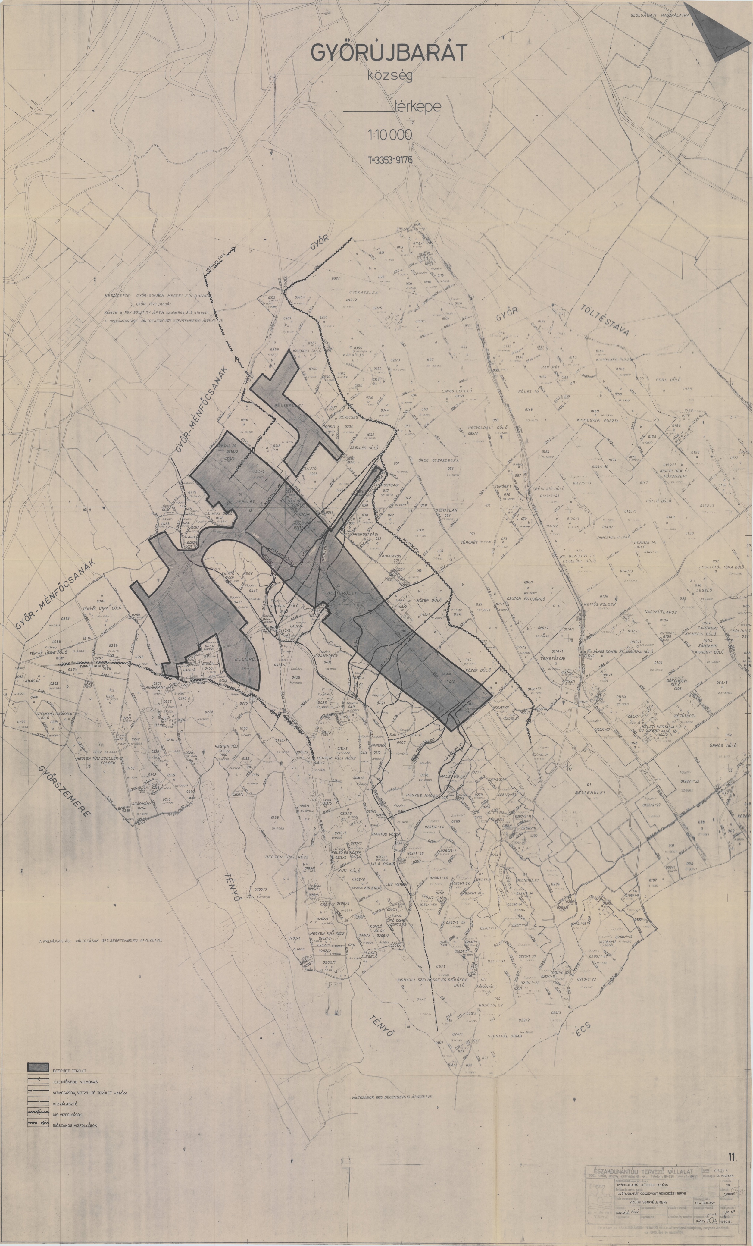 Vízügyi szakvélemény – Dokumentációs Központ/Rendezési tervek/VÁTI gyűjtemény
