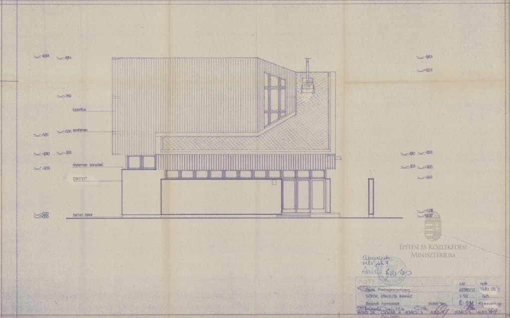Bejárati homlokzat - Dokumentációs Központ/Tervtár/POTI gyűjtemény
