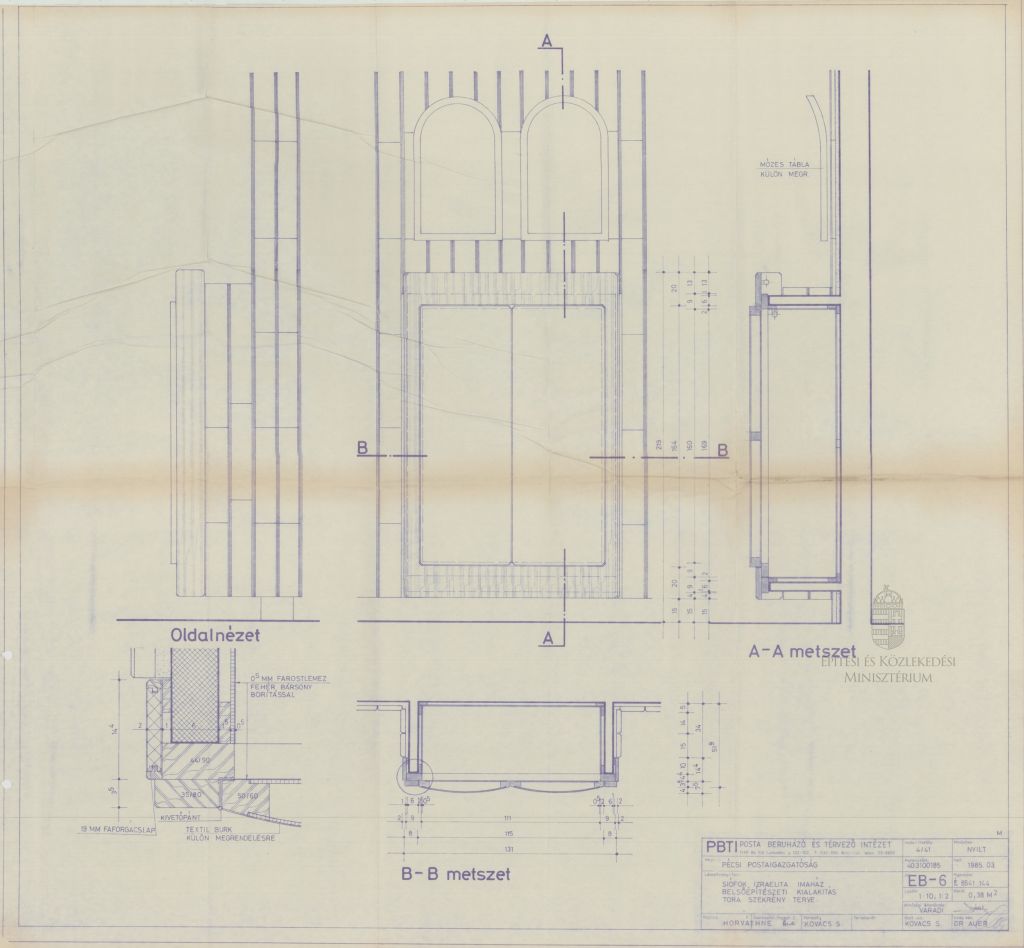 Tóraszekrény - Dokumentációs Központ/Tervtár/POTI gyűjtemény