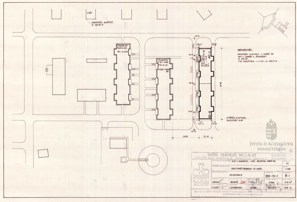 Szenkirályszabadja, 60 lakás. Helyszínrajz. – Dokumentációs Központ/Tervtár/Győriterv gyűjtemény