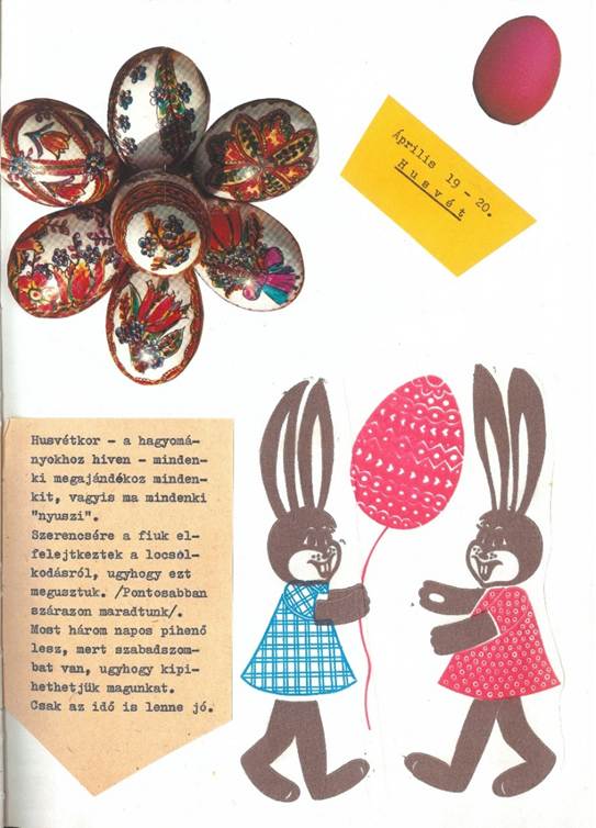 Bejegyzés a Parabola brigád naplójában. Dokumentációs Központ/VÁTI gyűjtemény