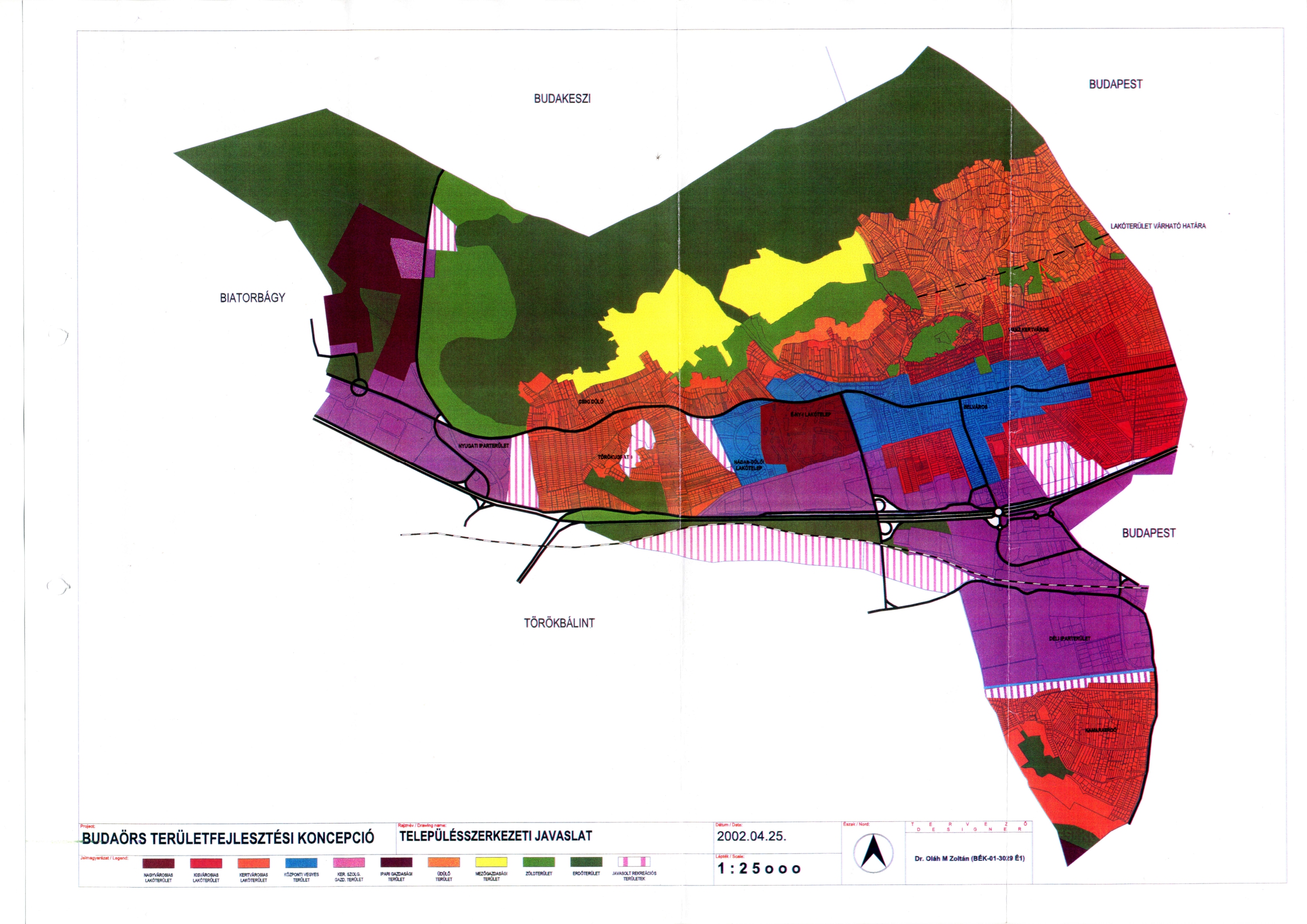 Budaörs, településfejlesztési koncepció, szerkezeti javaslat (2002)&nbsp;- DKT/OTTT/2012/-307